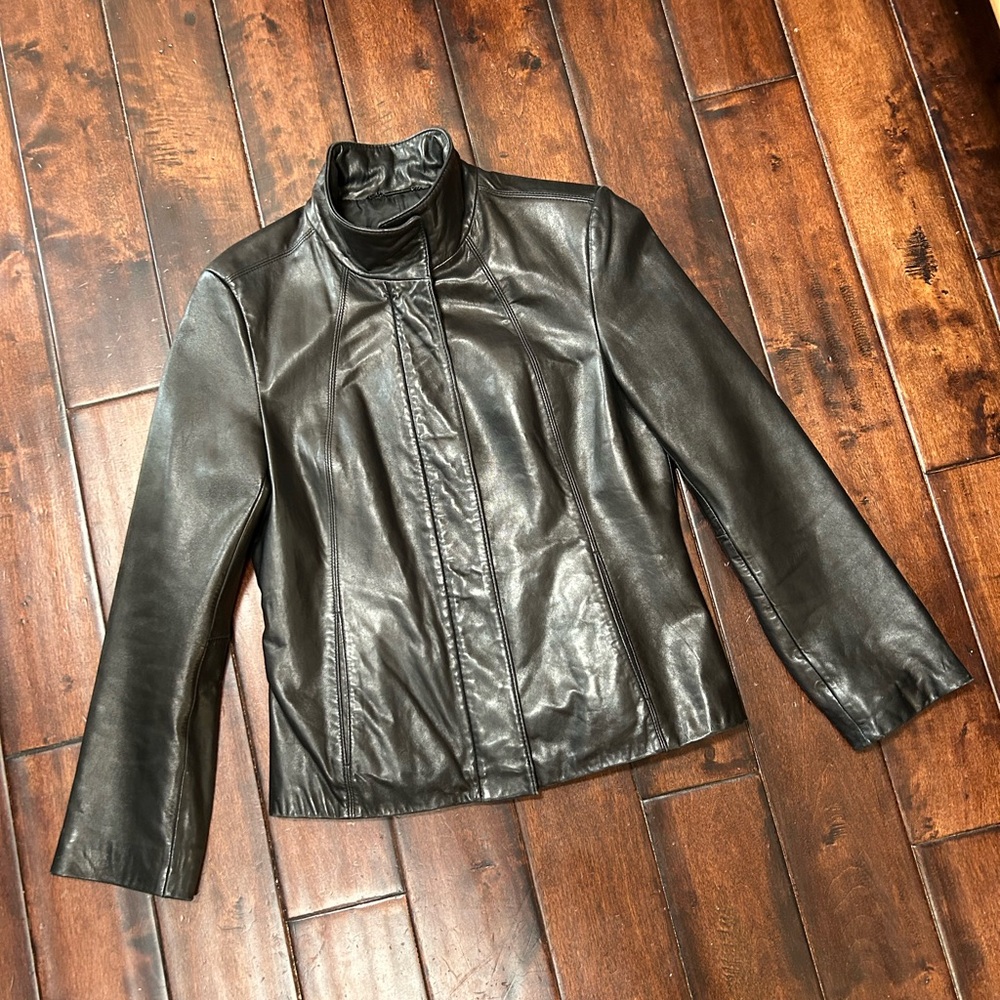 Calvin Klein - Women’s Black Leather Jacket - Buttery Soft Leather